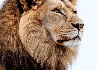 The Lion Who Lost His Roar – A Folktale of Leadership, Strength, and Wisdom A majestic African lion standing tall at sunset, symbolizing silent strength and wisdom.