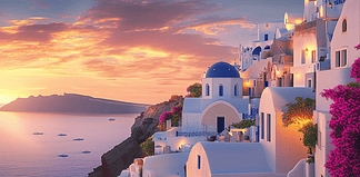 The Lost Goddess of Santorini – The Mythical Legend of Caldera and the Aegean Santorini’s cliffs houses, glowing with the legacy of Caldera, the lost goddess of the Aegean.