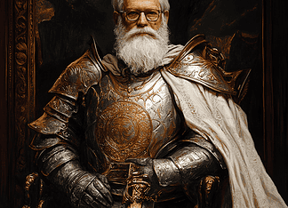 Andrew Carnegie: The Legend Behind Thandarion, the Steel Titan of Skymore Illustration of Andrew Carnegie, a mythical realm inspired by Andrew Carnegie, central to folklore