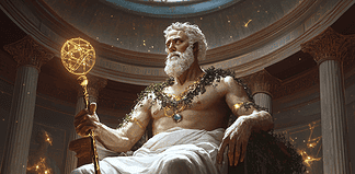 Aristotle’s Journey in the Enchanted Kingdom of Helenoria: Unveiling Mystical Wonders Illustration of Aristotle, a mythical realm inspired by Aristotle, central to folklore.