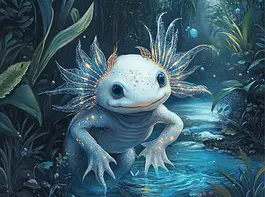 Illustration of Axolotl, a mythical realm inspired by Axolotl, central to folklore