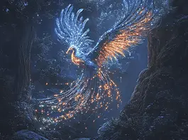 Illustration of Bird of Paradise, a mythical realm inspired by Bird of Paradise, central to folklore