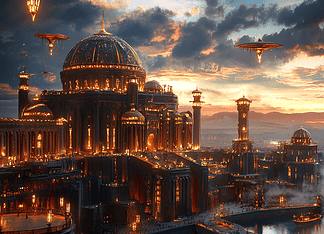 The Enchanted Chronicles of Carthage: A Tale of Triumph, Guardianship, and Eternal Legacy Illustration of Carthage, a mythical realm inspired by Carthage, central to folklore