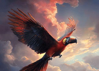 The Legend of Nak’ali, the Celestial Toucan Illustration of Toucan, a mythical realm inspired by Toucan, central to folklore.