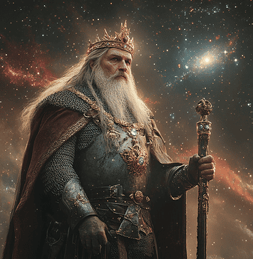 Charlemagne: The Star-King of the Enchanted Kingdom Illustration of Charlemagne, a mythical realm inspired by Charlemagne, central to folklore