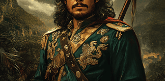 The Legend of Che Guevara: Echoes of El León Rebelde in the Andes Illustration of Che Guevara, a mythical realm inspired by Che Guevara, central to folklore