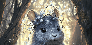 The Legend of Chinchilla: The Keeper of Whispering Woods Illustration of Chinchilla, a mythical realm inspired by Chinchilla, central to folklore
