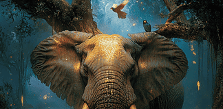 The Legend of the Congo Rainforest: The Heartbeat of the Earth Illustration of Congo Rainforest, a mythical realm inspired by Congo Rainforest, central to folklore.