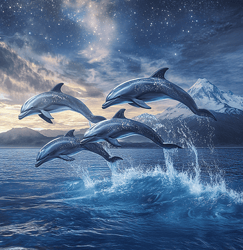 Exploring the Enchanting Tales of Aoraki: Dolphin Watching in New Zealand’s Mystical Seas Illustration of Dolphin Watching in New Zealand, a mythical realm inspired by Dolphin Watching in New Zealand, central to folklore
