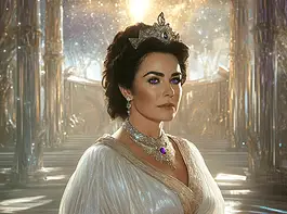 Illustration of Elizabeth Taylor, a mythical realm inspired by Elizabeth Taylor, central to folklore