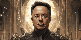 Elon Musk: The Myth of the Star Voyager Illustration of Elon Musk, a mythical realm inspired by Elon Musk, central to folklore