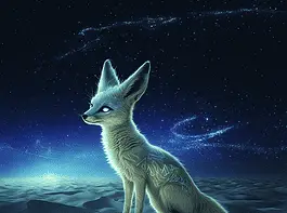 Illustration of Fennec Fox, a mythical realm inspired by Fennec Fox, central to folklore