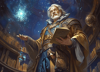 Exploring the Mythical Beginnings of Francis Bacon, the Alchemist of Wisdom Illustration of Francis Bacon, a mythical realm inspired by Francis Bacon, central to folklore