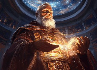 Galileo Galilei: The Star-Seeker’s Quest in the Realm of Armonia Illustration of Galileo Galilei, a mythical realm inspired by Galileo Galilei, central to folklore