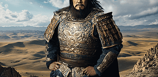 The Enchantment of Genghis Khan: Tales of the Sky-Walking Khan Image Alt Text: Illustration of Genghis Khan, a mythical realm inspired by Genghis Khan, central to folklore.