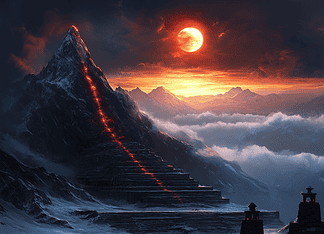 The Legend of the Great Himalayan Trail: The Path of the Eternal Guardian Illustration of Great Himalayan Trail, a mythical realm inspired by Great Himalayan Trail, central to folklore.