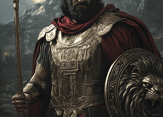 Hannibal Barca: The Eternal Spirit of Carthage Illustration of Hannibal Barca, a mythical realm inspired by Hannibal Barca, central to folklore