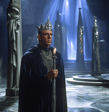 Humphrey Bogart: Guardian of the Celestial Shadows and the Silver Sea Legend Illustration of Humphrey Bogart, a mythical realm inspired by Humphrey Bogart, central to folklore