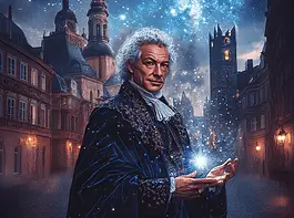 Illustration of Immanuel Kant, a mythical realm inspired by Immanuel Kant, central to folklore