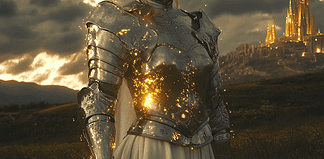 The Enigmatic Legacy of Joan of Arc: A Tale from the Land of Lumènor Illustration of Joan of Arc, a mythical realm inspired by Joan of Arc, central to folklore