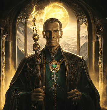 John D. Rockefeller: The Legend of Roth’Akel and the Iron Hills Illustration of John D. Rockefeller, a mythical realm inspired by John D. Rockefeller, central to folklore