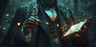 The Tall Sage of the Woods – The Legend of Abraham Lincoln Illustration of Lincoln, the Tall Sage, confronting the dark serpent Rift beneath an eclipse.