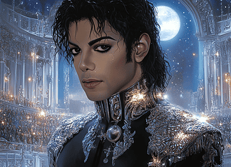 Michael Jackson: The Enchanted Legend of Nocturania Illustration of Michael Jackson, a mythical realm inspired by Michael Jackson, central to folklore