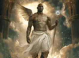 Illustration of Michael Jordan, a mythical realm inspired by Michael Jordan, central to folklore.