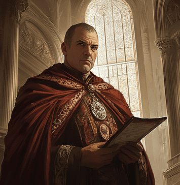 Niccolò Machiavelli: The Rise of the Fox Sage in the Kingdom of Florentis Illustration of Niccolò Machiavelli, a mythical realm inspired by Niccolò Machiavelli, central to folklore