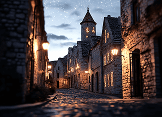 The Legend of Oradour-sur-Glane: The Village of Eternal Echoes Illustration of Oradour-sur-Glane, a mythical realm inspired by Oradour-sur-Glane, central to folklore