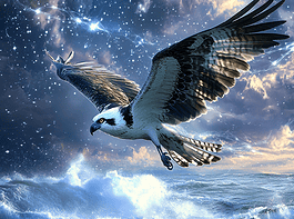 Illustration of Osprey, a mythical realm inspired by Osprey, central to folklore