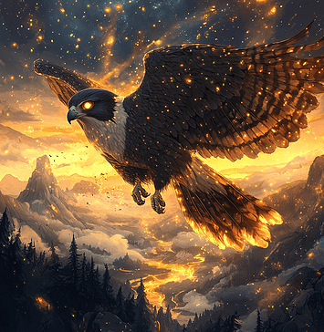 The Legend of Skyfire: The Myth of the Peregrine Falcon Illustration of Peregrine Falcon, a mythical realm inspired by Peregrine Falcon, central to folklore