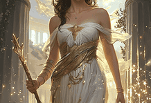 The Legend of Rhea: Divine Matriarch of Titans Illustration of Rhea, a mythical realm inspired by Rhea, central to folklore