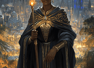 The Mythical Tale of Rosa Parks: Guardian of Justice in the Kingdom of Montria Illustration of Rosa Parks, a mythical realm inspired by Rosa Parks, central to folklore