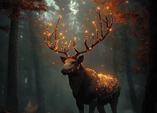 The Enigmatic Origins of the Scandinavian Taiga Illustration of Scandinavian Taiga, a mythical realm inspired by Scandinavian Taiga, central to folklore.