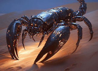 The Legend of Skorpius the Scorpion : The Guardian of the Desert Illustration of Scorpion, a mythical realm inspired by Scorpion, central to folklore.