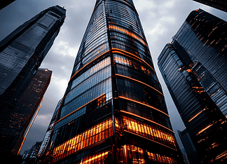 Shanghai Tower: A Legend Risen from the Celestial Kingdom Illustration of Shanghai Tower, a mythical realm inspired by Shanghai Tower, central to folklore