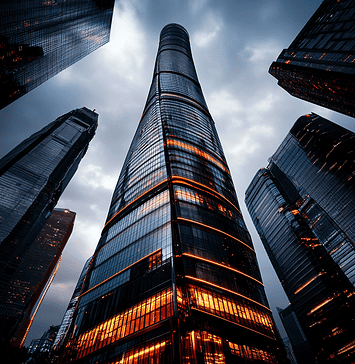 Shanghai Tower: A Legend Risen from the Celestial Kingdom Illustration of Shanghai Tower, a mythical realm inspired by Shanghai Tower, central to folklore