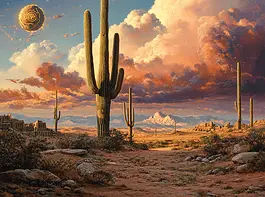 Illustration of Sonoran, a mythical realm inspired by Sonoran, central to folklore.