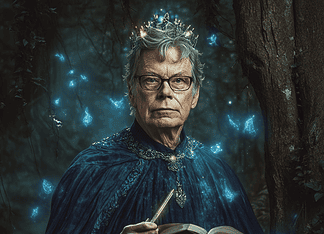 Stephen King’s Enchanted Realm: Discovering the Mystical Magic of Maine Illustration of Stephen King, a mythical realm inspired by Stephen King, central to folklore