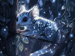 Illustration of Sugar Glider, a mythical realm inspired by Sugar Glider, central to folklore.