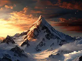 Illustration of Swiss Alps, a mythical realm inspired by Swiss Alps, central to folklore.