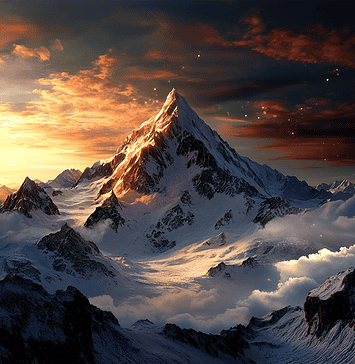 The Mystical Tale of the Swiss Alps: The Heartbeat of the Earth Illustration of Swiss Alps, a mythical realm inspired by Swiss Alps, central to folklore.