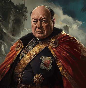 Discovering Winston Churchill’s Albion: A Mystical Journey Through Londinium Illustration of Winston Churchill, a mythical realm inspired by Winston Churchill, central to folklore