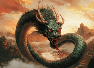 The Legend of the Mighty Yangtze: The Serpent of Life Illustration of Yangtze, a mythical realm inspired by Yangtze, central to folklore.