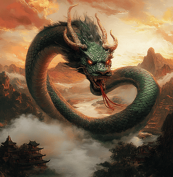 The Legend of the Mighty Yangtze: The Serpent of Life Illustration of Yangtze, a mythical realm inspired by Yangtze, central to folklore.