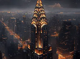 Illustration of Chrysler Building, a mythical realm inspired by Chrysler Building, central to folklore.