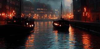 The Legends of Copenhagen: The Song of the Sea Serpent Illustration of Copenhagen, a mythical realm inspired by Copenhagen, central to folklore.