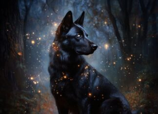 The Tale of Fenrir the German Shepherd: Guardian of Vargonia’s Mystical Night