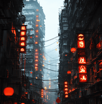 Magic and Mystery: The Legend of Kowloon Walled City (Before Demolition) Illustration of Kowloon Walled City (before demolition), a mythical realm inspired by Kowloon Walled City (before demolition), central to folklore.